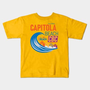 Capitola Beach California The Colorful Beach Vintage Kids T-Shirt